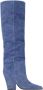 Paris Texas Jane 100 Leren Laarzen Puntige Neus 10 cm Hak Blauw Dames - Thumbnail 1