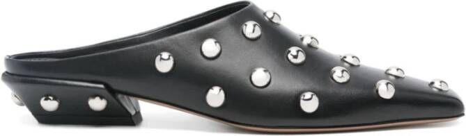 Paris Texas Studded Zwarte Leren Blokhak Schoenen Black Dames