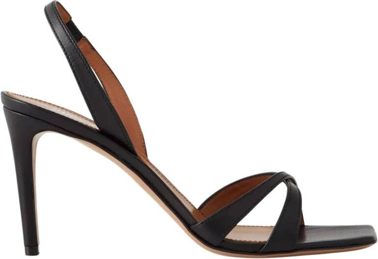 Paris Texas Zwarte leren sandalen met hoge hak Black Dames