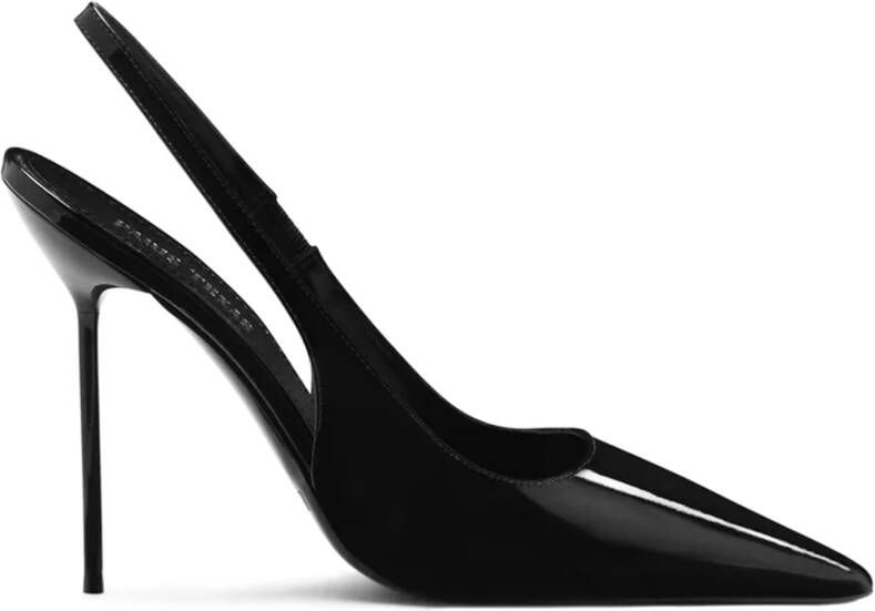 Paris Texas Zwarte Patentleren Slingback Sandalen Black Dames