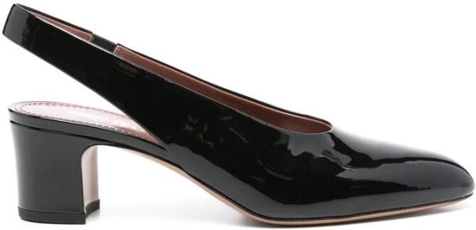 Paris Texas Zwarte Slingback Blokhak Schoenen Black Dames