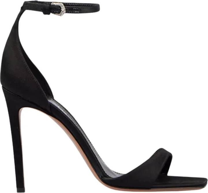 Paris Texas Zwarte suède sandalen met hoge hak Black Dames