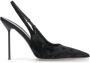 Paris Texas Zwarte Velvet Slingback met Pijl Teen Black Dames - Thumbnail 1