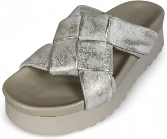 Patrizia Bonfanti Star Geborsteld Dames Slipper Sandalen Zilver Gray Dames