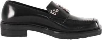 PATRIZIA PEPE Chunky leren loafers met metalen detail Black Dames