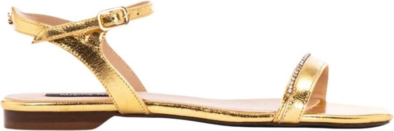 PATRIZIA PEPE Elegante Zomer Sandalen Goud Ster Yellow Dames