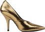 PATRIZIA PEPE Gouden Leren Rivet Platte Schoenen Yellow Dames - Thumbnail 1