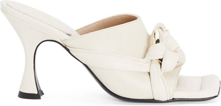 PATRIZIA PEPE Sandalen sabot vierkante sandalen White Dames