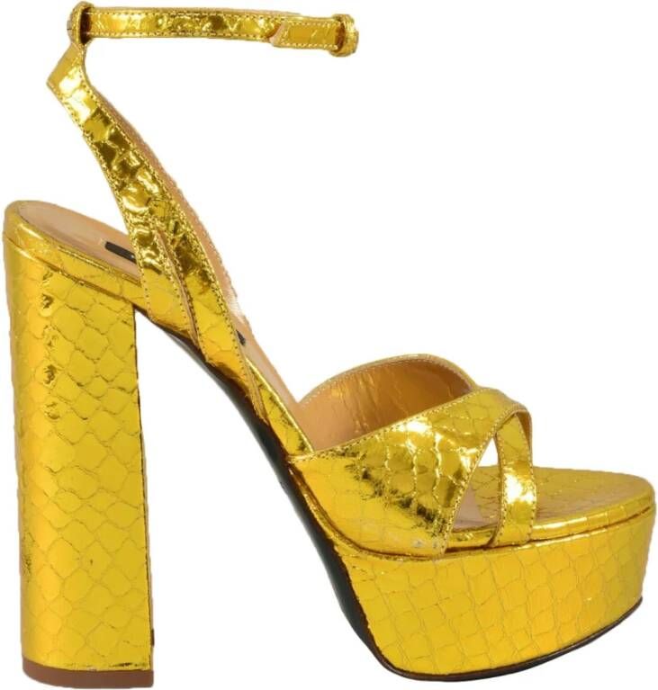 PATRIZIA PEPE Leren Schoenen 100% Leren Zool Yellow Dames