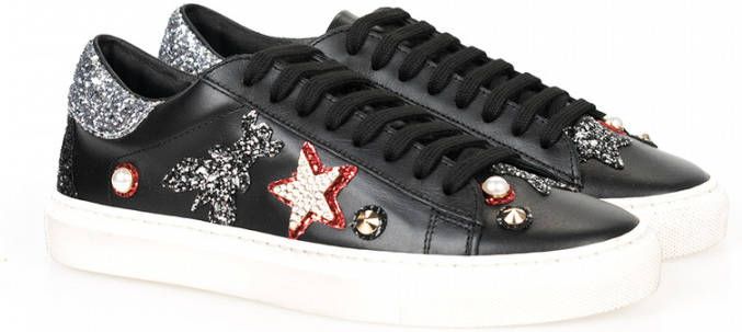 PATRIZIA PEPE Multicolor Lage Sneakers Black Dames