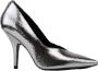 PATRIZIA PEPE Zilver Leren Rivet Platte Schoenen Gray Dames - Thumbnail 1