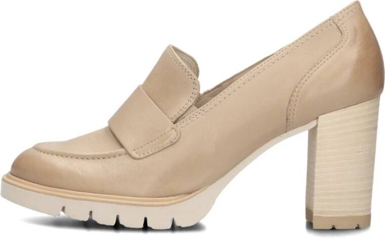 Paul Green Beige Leren Pumps Elegante Stijl Beige Dames