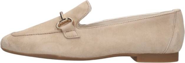 Paul Green Beige Suède Loafer met Metalen Horsebit Beige Dames