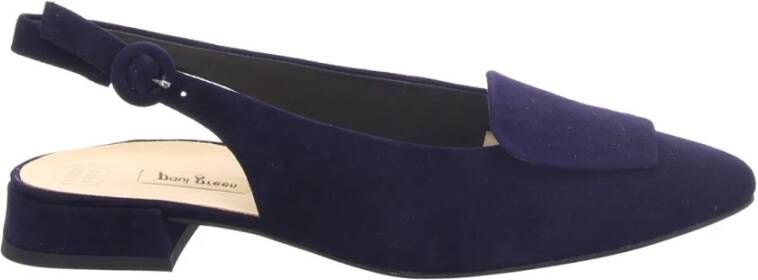 Paul Green Blauwe Suède Blokhak Pumps Blue Dames