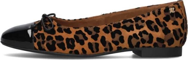 Paul Green Bruine Luipaardprint Ballerinas Brown Dames