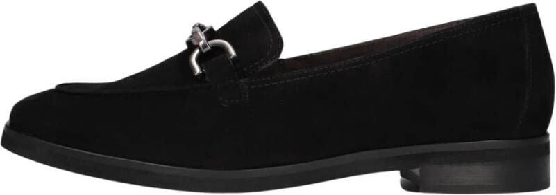 Paul Green Elegante Zwarte Suède Loafers Black Dames