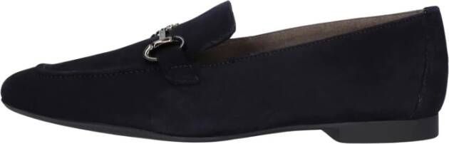 Paul Green Marineblauwe Suède Loafer met Horsebit Detail Blue Dames