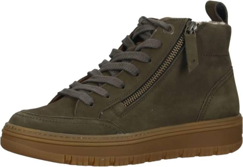 Paul Green Militaire Stijl Enkellaars Green Dames