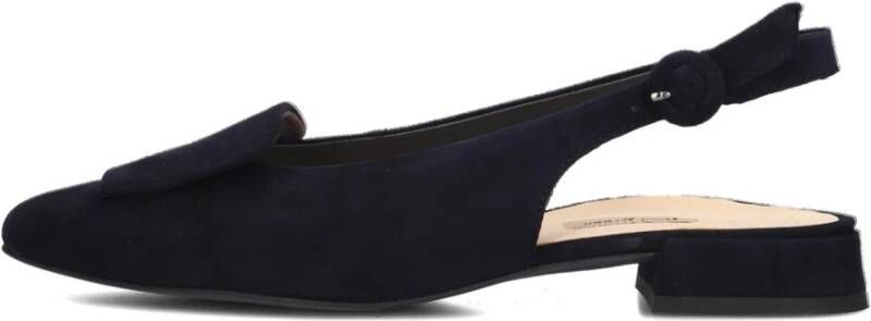 Paul Green Navy Suede Puntneus Slingbacks Blue Dames