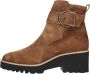 Paul Green Bruin Tinten 9763 Enkellaarsjes Enkelboots met rits Dames Cognac - Thumbnail 3