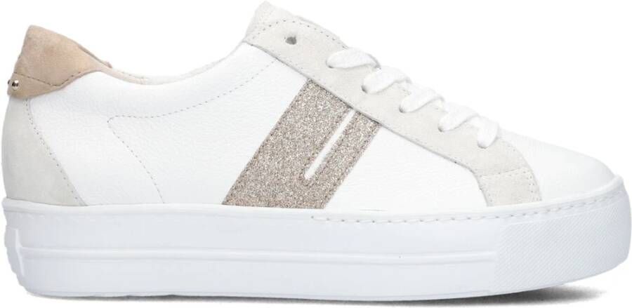 Paul Green Stijlvolle Sneakers met Glitterdetail White Dames