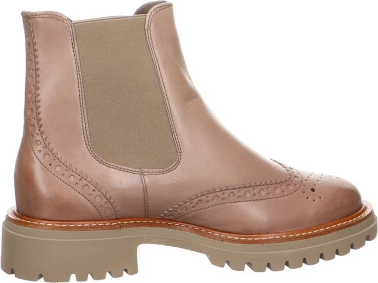 Paul Green Taupe Suède Enkellaarzen Beige Dames