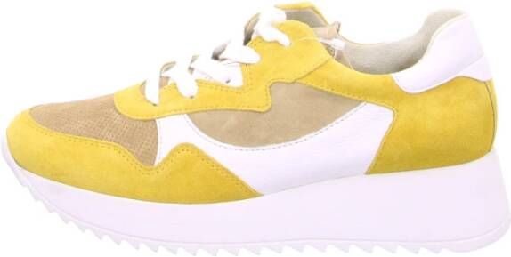 Paul Green Zacht Suède Marigold Grain Sneakers Yellow Dames