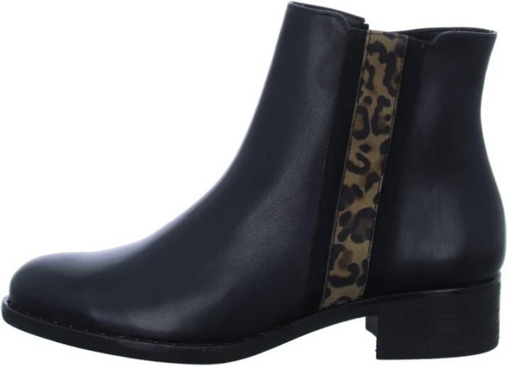 Paul Green Zwarte Enkellaars 9505 Black Dames