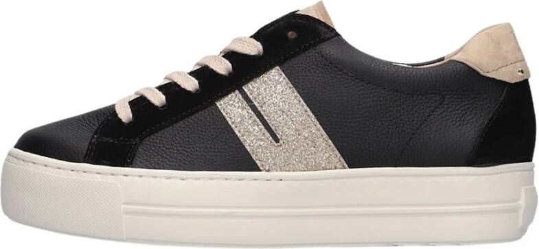 Paul Green Zwarte Lage Sneakers Stijlvol Comfort Black Dames