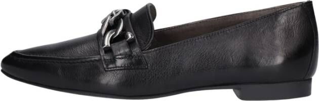 Paul Green Zwarte Loafer met Metalen Kettingdetail Black Dames