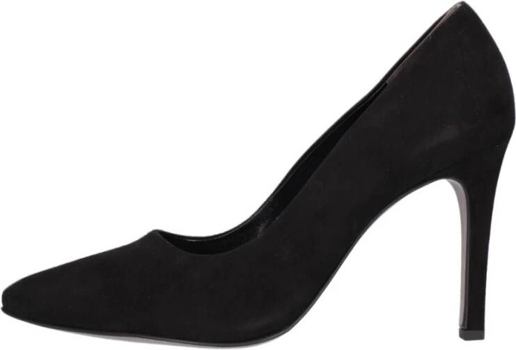 Paul Green Zwarte Suède Puntige Pump Black Dames