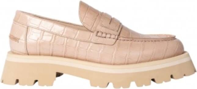 Paul Smith Beige Leren Plateau Moccasins Beige Dames