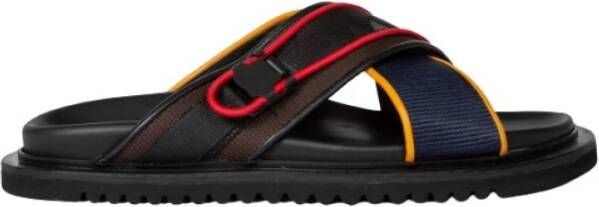 Paul Smith Donkerbruine Kruisband Sandalen Meerkleurig Heren