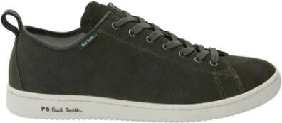 Paul Smith Groene Suede 'Miyata' Sneakers Green Heren