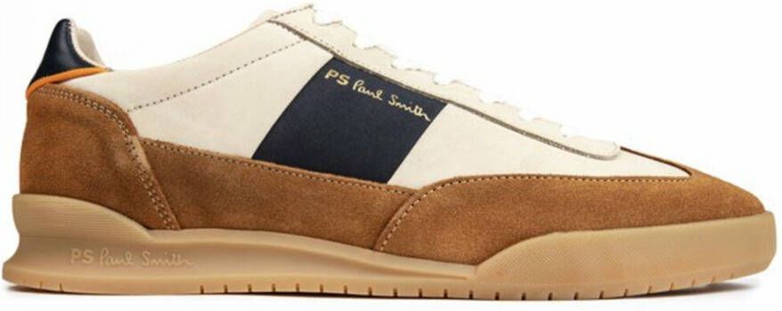 PS By Paul Smith Dover lage top lederen sneakers Bruin Heren