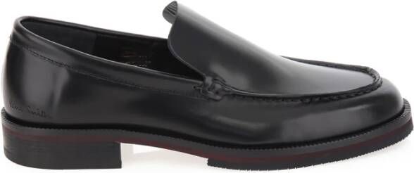 Paul Smith Zwarte leren amandel teen mocassin Black Dames