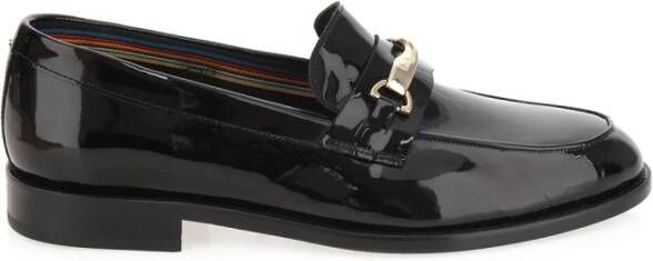 Paul Smith Zwarte Montego Lakleren Loafers Black Heren