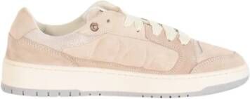 Paura Suede Sneakers met Leren en Mesh Details Beige Heren