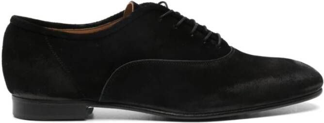 Pedro García Zwarte Suède Veterschoenen Black Dames