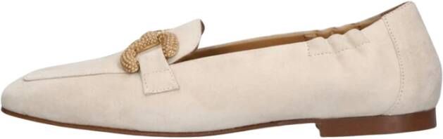 Pedro Miralles Beige Suède Loafers met Luxe Details Beige Dames