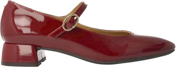 Pedro Miralles Bordeaux Mary Jane Leren Schoen Red Dames