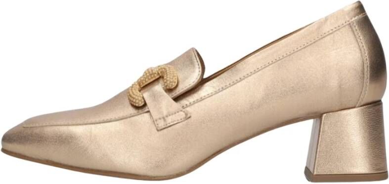 Pedro Miralles Bronzen Loafers met Horsebit Detail Yellow Dames