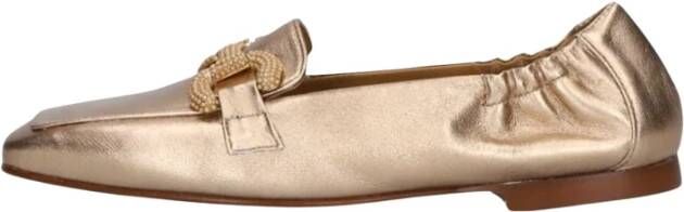 Pedro Miralles Gouden Loafer met Carré Neus Yellow Dames