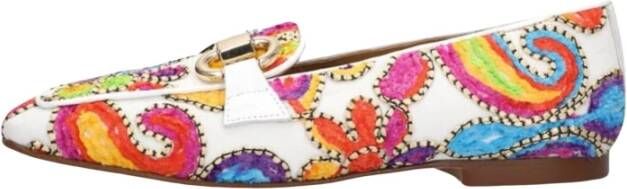 Pedro Miralles Kleurrijke Loafer met Velvet Applicaties Multicolor Dames