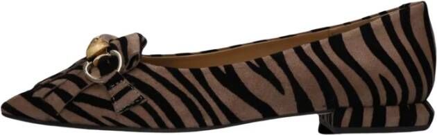 Pedro Miralles Zebra Print Loafers Multicolor Dames