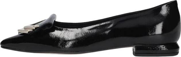 Pedro Miralles Zwarte Puntige Loafers Black Dames