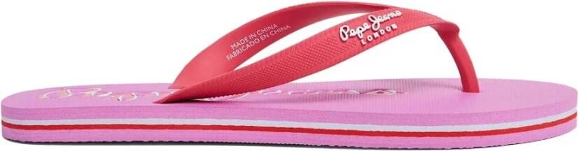 Pepe Jeans Stijlvolle Bay Beach Flip Flops Vrouwen Pink Dames