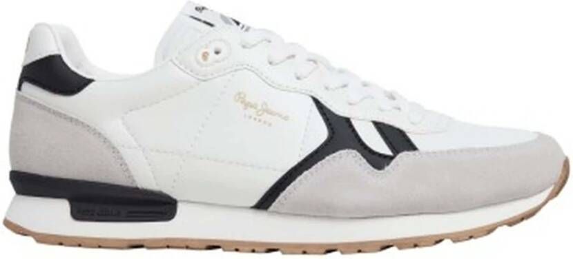 Pepe Jeans Brit Supra Sneakers White Heren