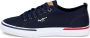 Pepe Jeans Mdpms30811 Canvas Shoes Blue Heren - Thumbnail 1