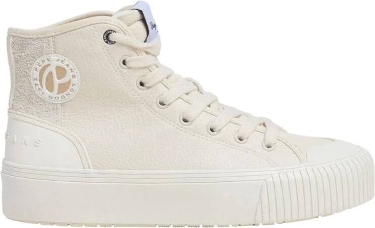 Pepe Jeans Moderne Comfortabele Sneaker Samoi Half White Dames